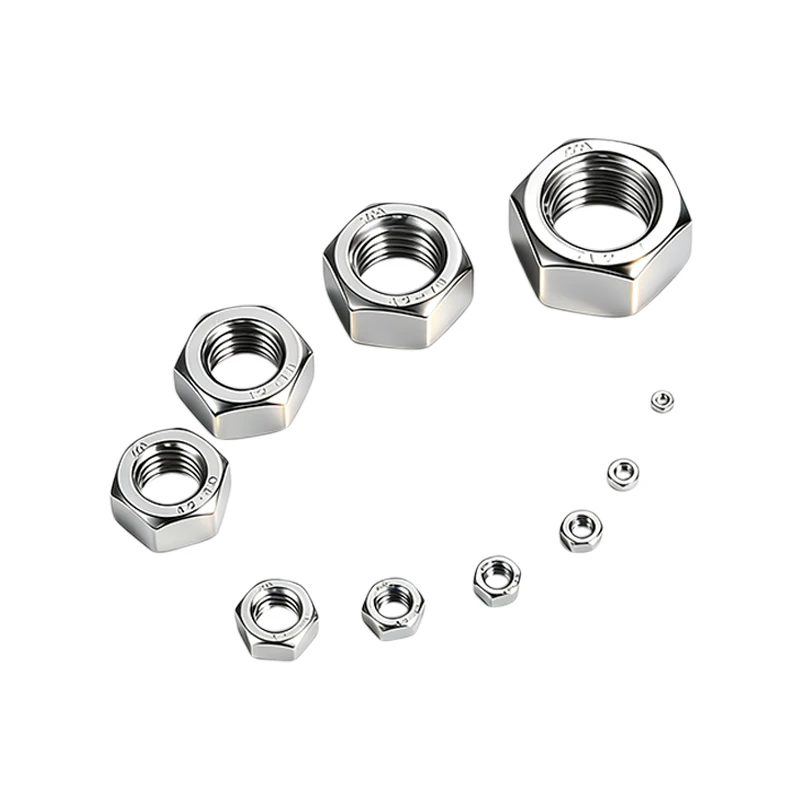 304 Stainless Steel Hex Nuts A2-70 DIN934 Metric Thread Hexagon Nut Fastener M1.2-M33 M3 M4 M5 M6 M8 M10 M12 M16 M20 image 4
