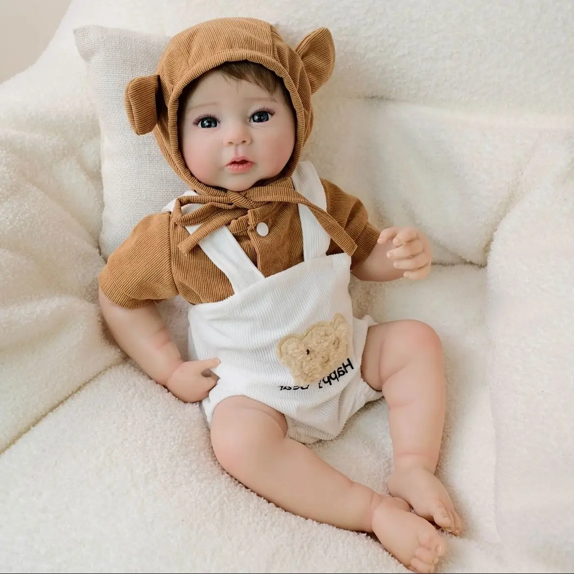 19-calowa realistyczna lalka Reborn Baby Raven-ręcznie robiona realistyczna kolekcjonerska Vinled, prezent dla noworodka dla entuzjastów sztuki i lalek