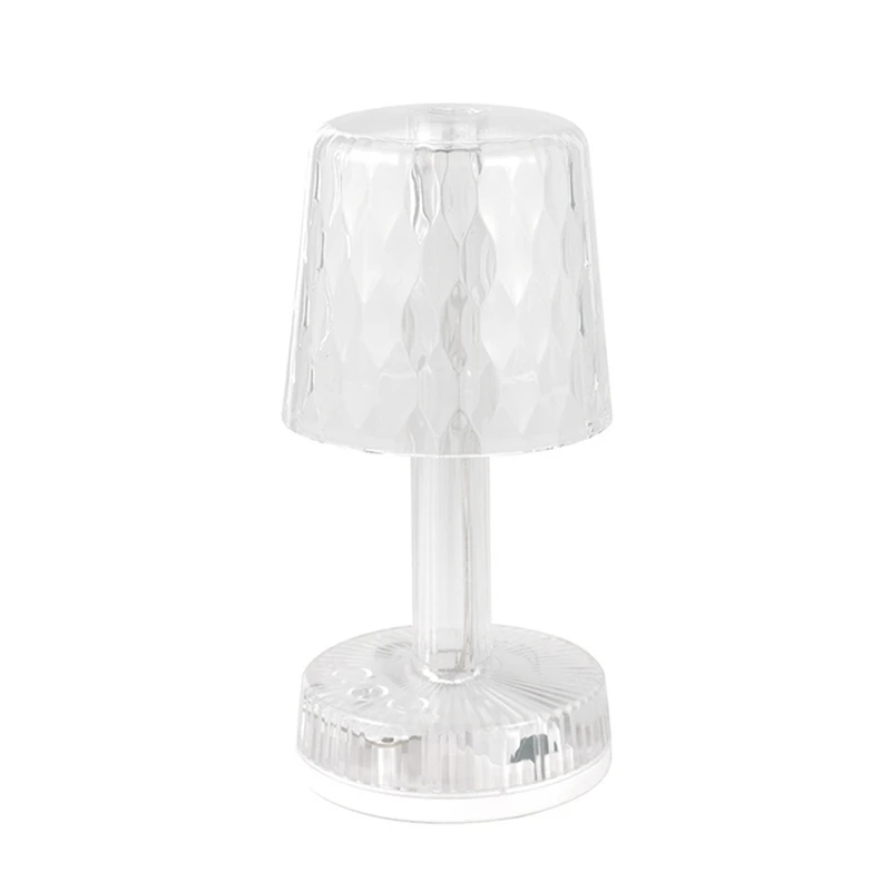 

LED Crystal Table Lamp Projection Night Lights USB 3-Types Lighting Night Lamp Rechargeable Bedside Lamp