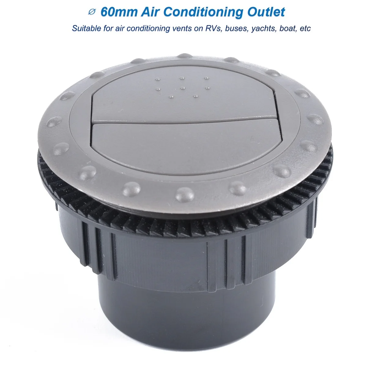 ∅60mm RV Exhaust Ventilation Outlet ABS Circular Universal Air Conditioning Vent for Motorhome Caravan Camper Van Bus Boat Yacht