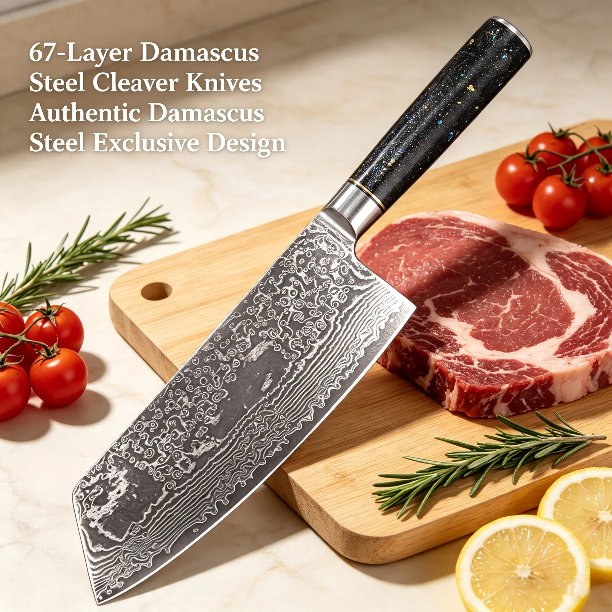 67‑Layer Damascus Chef Knife Meat Slicing Knife Veggie Cutting Knife Fruit Knife kitchen tools Household Kitchen accessor