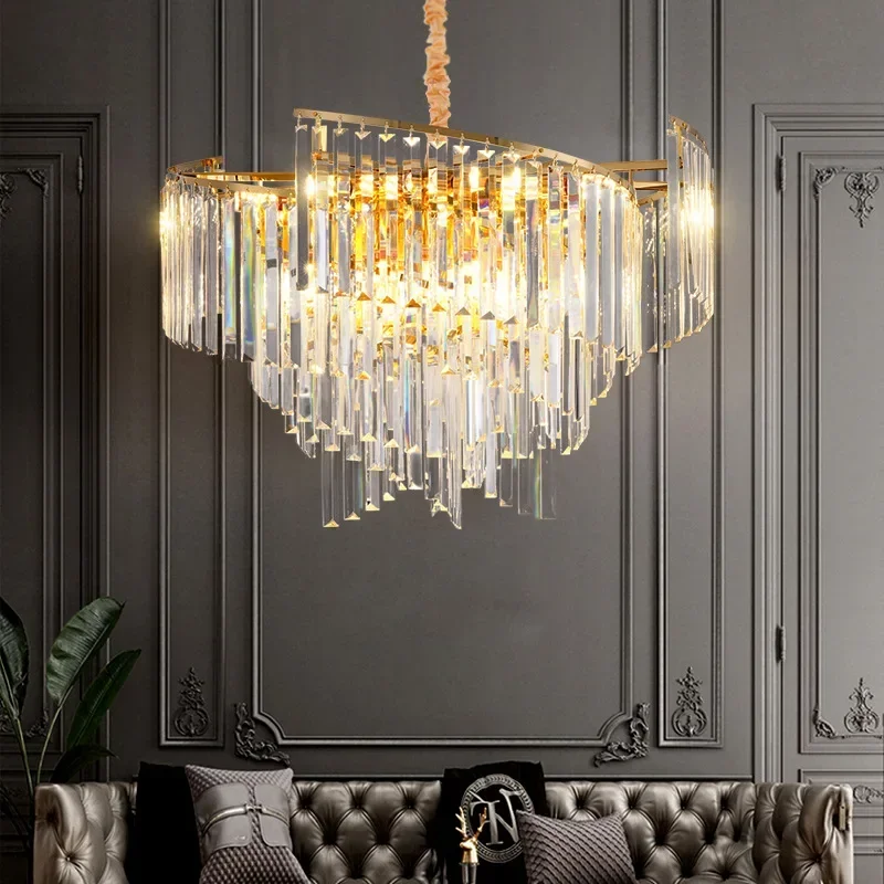 

Creative Personality Chandelier Post-modern Minimalist Designer Model Room Dining Room Living Room Crystal Lamp
