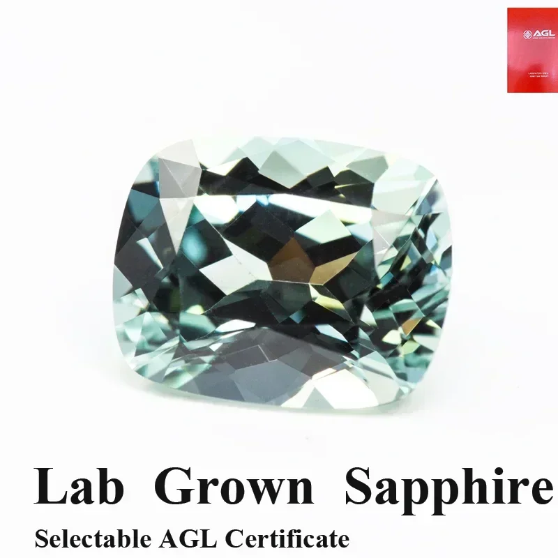 

Green Color VVS1 Rectangular Cushion Shape Lab Grown Sapphire DIY Advanced Charms Jewelry EarMak