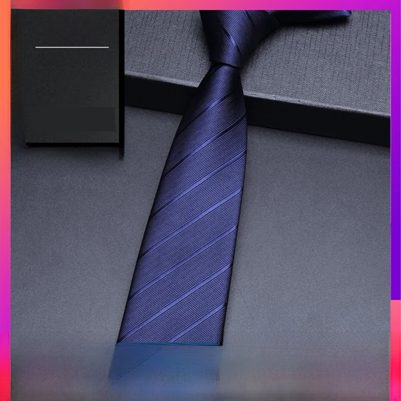 camol-keion-silk-tie-deep-blue-striped-men's-zipper-sle-easy-to-wear-high-end-brand-busin-arrow-head-pattern-tie