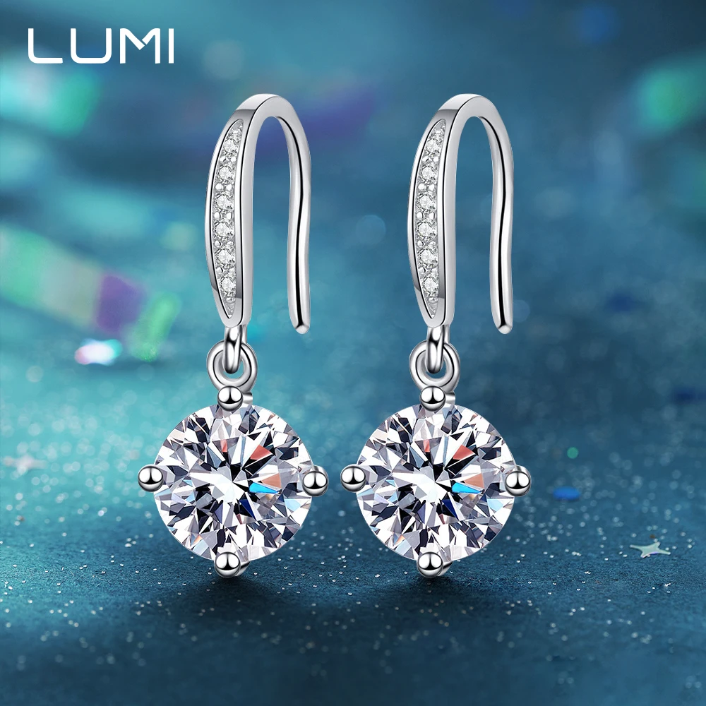 

GRA Certificated D Color VVS Moissanite Minimalist Stud Earrings - Hypoallergenic 925 Sterling Silver Fine Jewelry