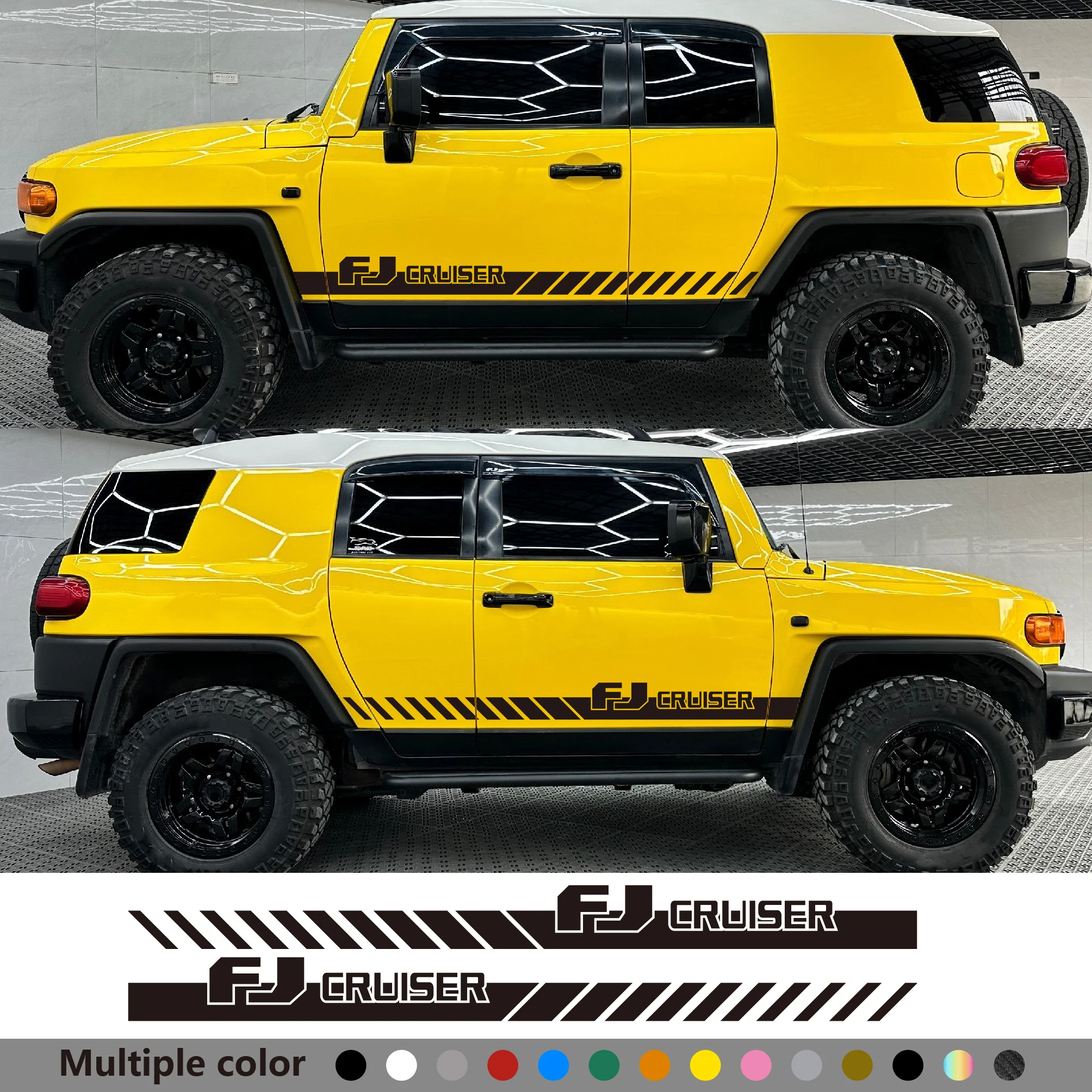 

Наклейки на автомобиль для Toyota FJ Cruiser, наклейки на корпус автомобиля, боковые графические полосы, спортивный Стайлинг, Декор, виниловая пленка, наклейки, аксессуары