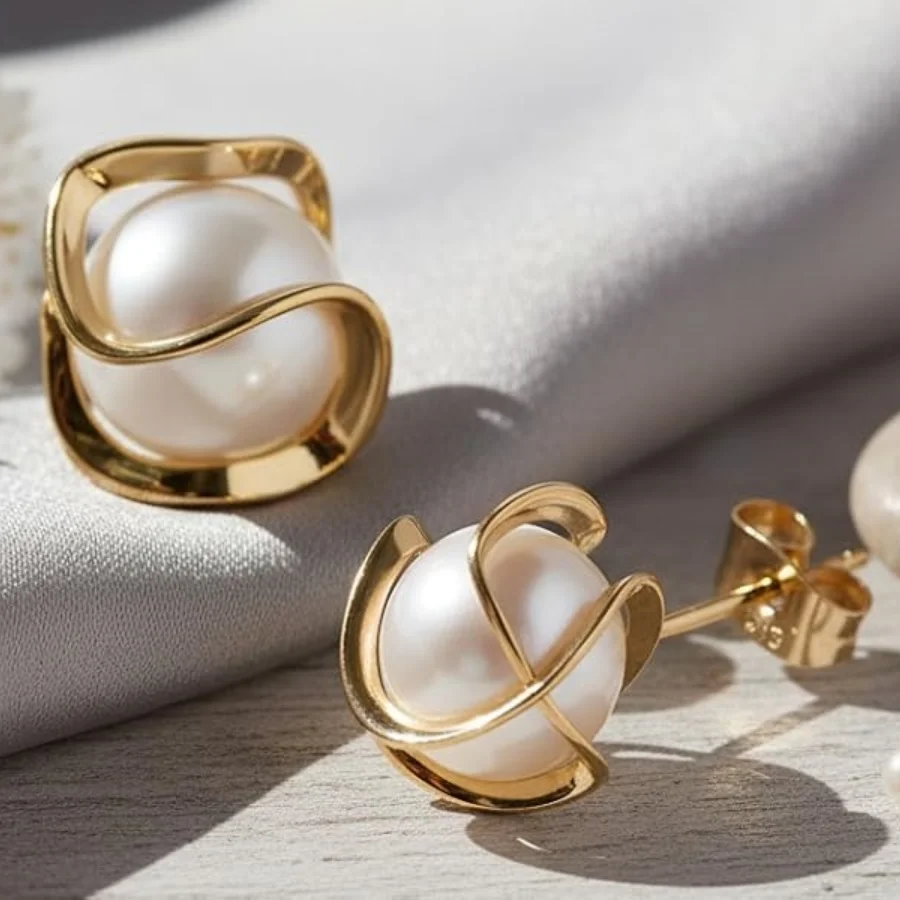 Fashionable Simple Wrap Bud Creative Design Light Luxury Women's Stud Earrings