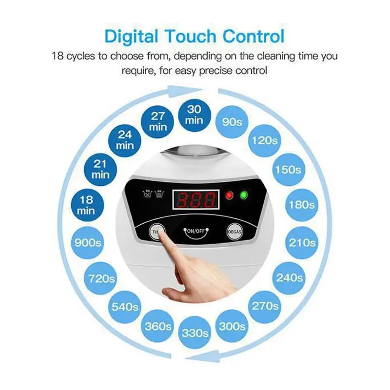 600 ml Ultraschallreiniger Badtimer für Schmuckteile Brillen Maniküre Steine Schneider Zahnrasierer Pinsel Ultraschall Sonic Boxc