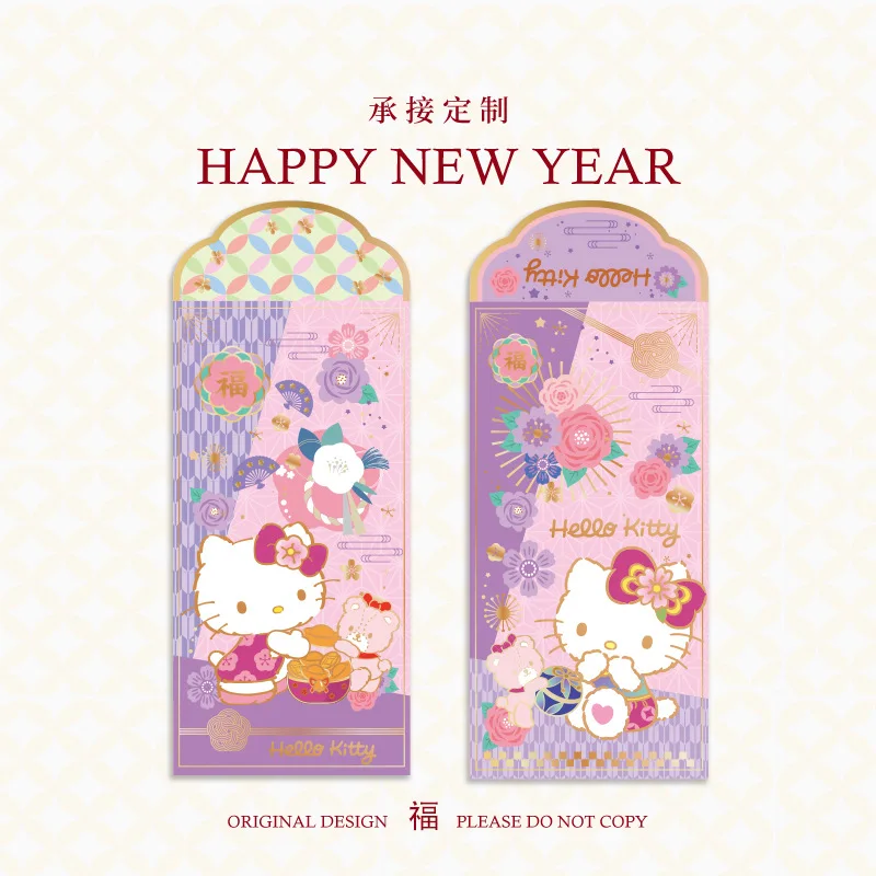산리오 헬로 키티 귀여운 만화 kt 고양이 새해 돈 포장, 카와이 결혼식 빨간 봉투, 사랑스러운 주변 선물