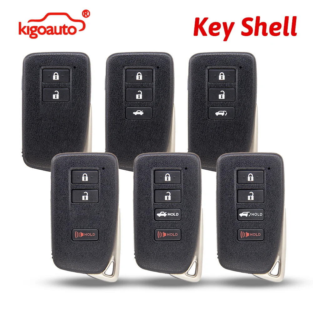

kigoauto Remote Key Case Shell 2/3/4 Button HYQ14FBA HYQ14FBB for Lexus ES GS RX NX LX 2013-2020 Smart Key Fob case