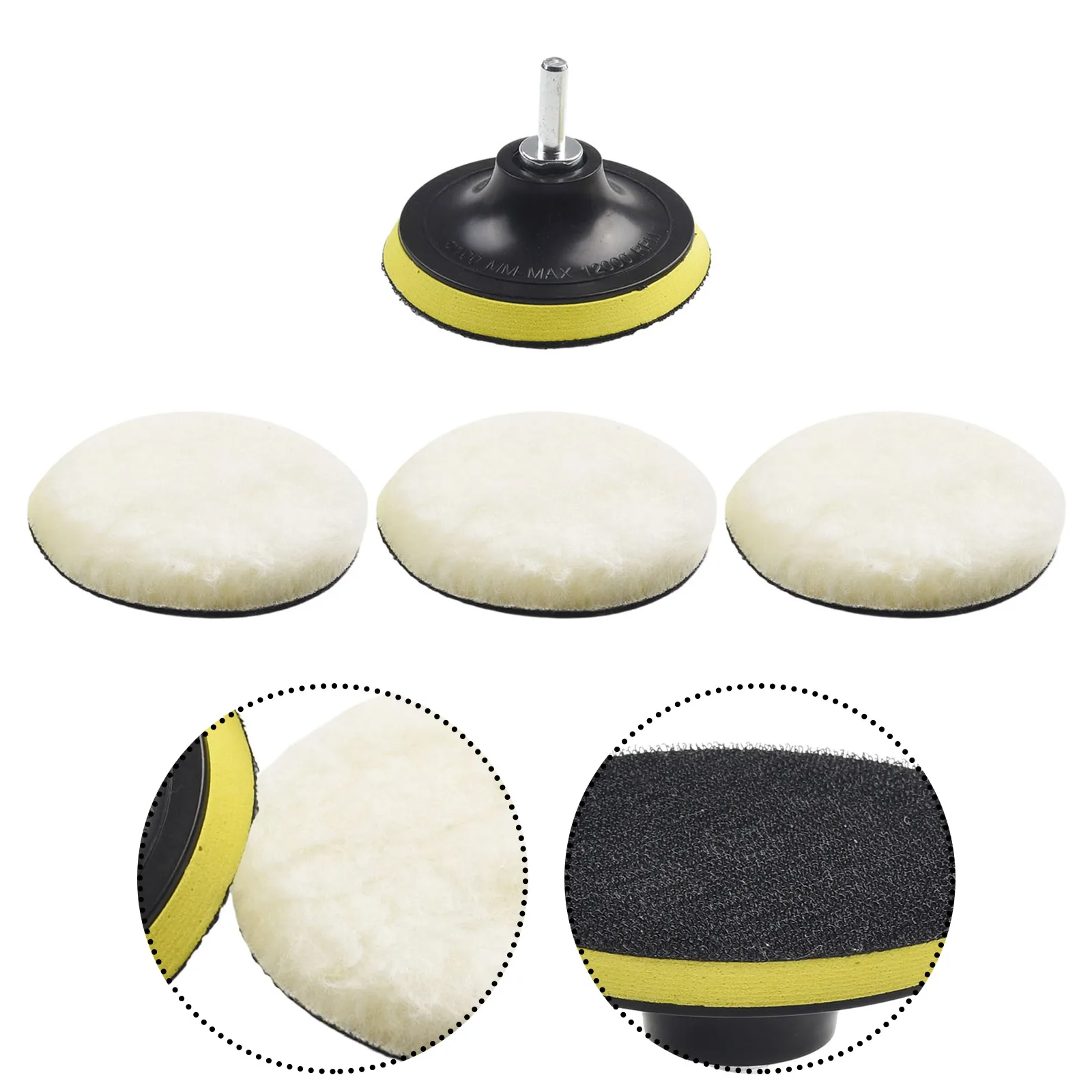 

Car Polishing Pad Waxing Sponge Disk Wool Wheel Auto Paint For Car Polisher Kit Glass Furniture Ceramic With Hooks And Loops