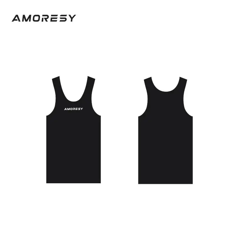 AMORESY Uranus series summer tight sports sleeveless vest for men with high elasticity, sweat absorption and breathable running