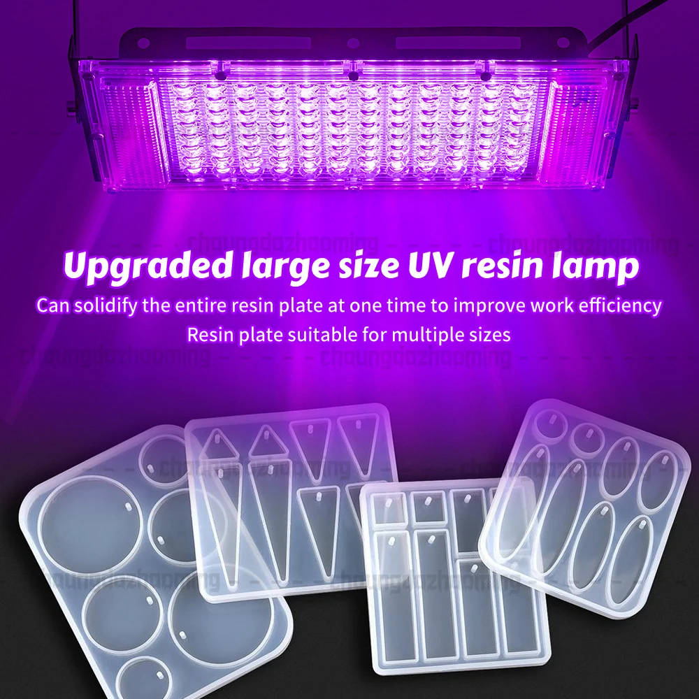 Lampada polimerizzante in resina portatile rapida da 96 LED con 96 perline LED UV, polimerizzazione ad alta efficienza per stampi in resina, creazione di gioielli in resina fai-da-te