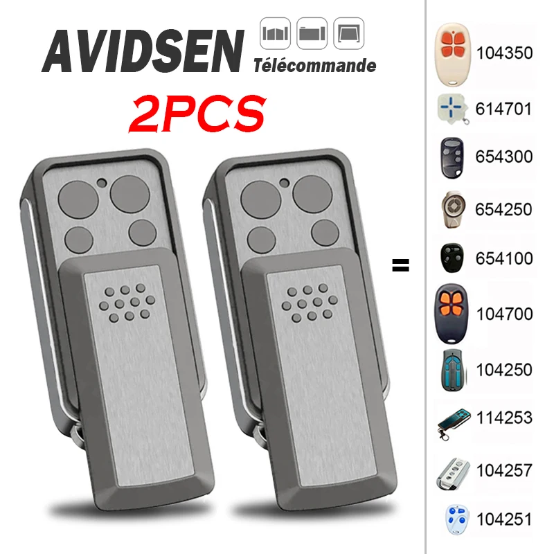 AVIDSEN 114253 654100 654250 654300 614701 Garage Remote Control 433.92MHz Replace AVIDSEN 104250 104700 104251 104257 104350