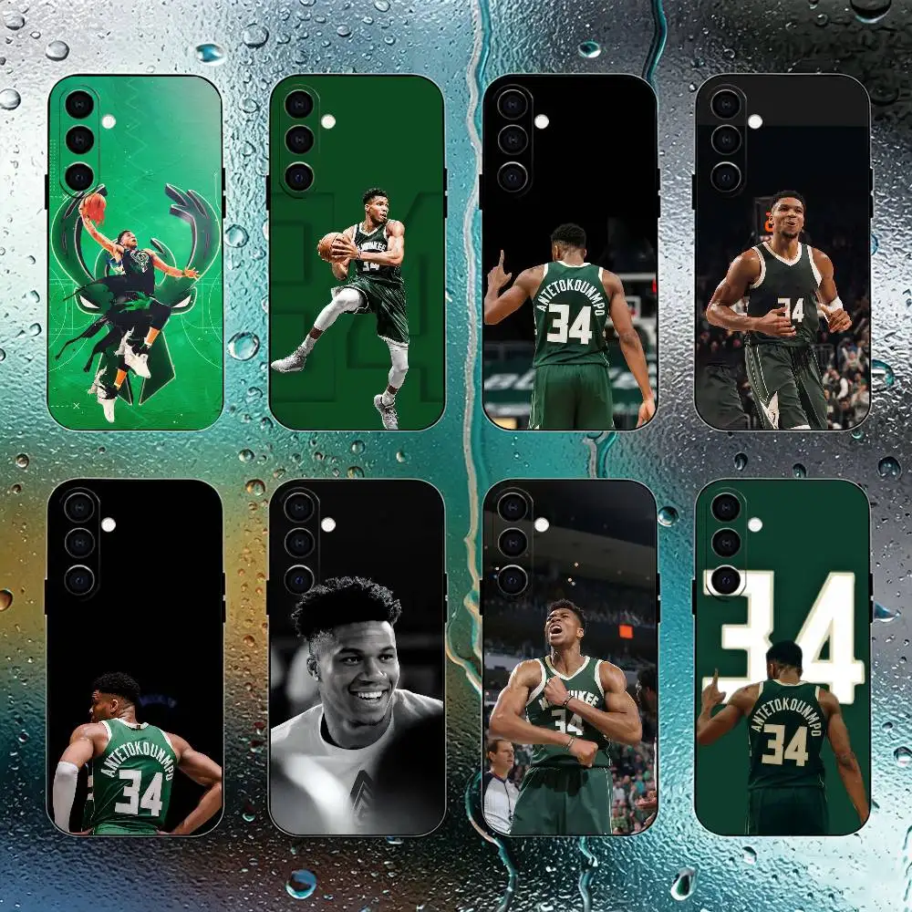 Basketball Giannis Antetokounmpo Phone Case For Samsung Galaxy A73,A72,A71,A70,A53,A52,A51,Others Soft Black Cover