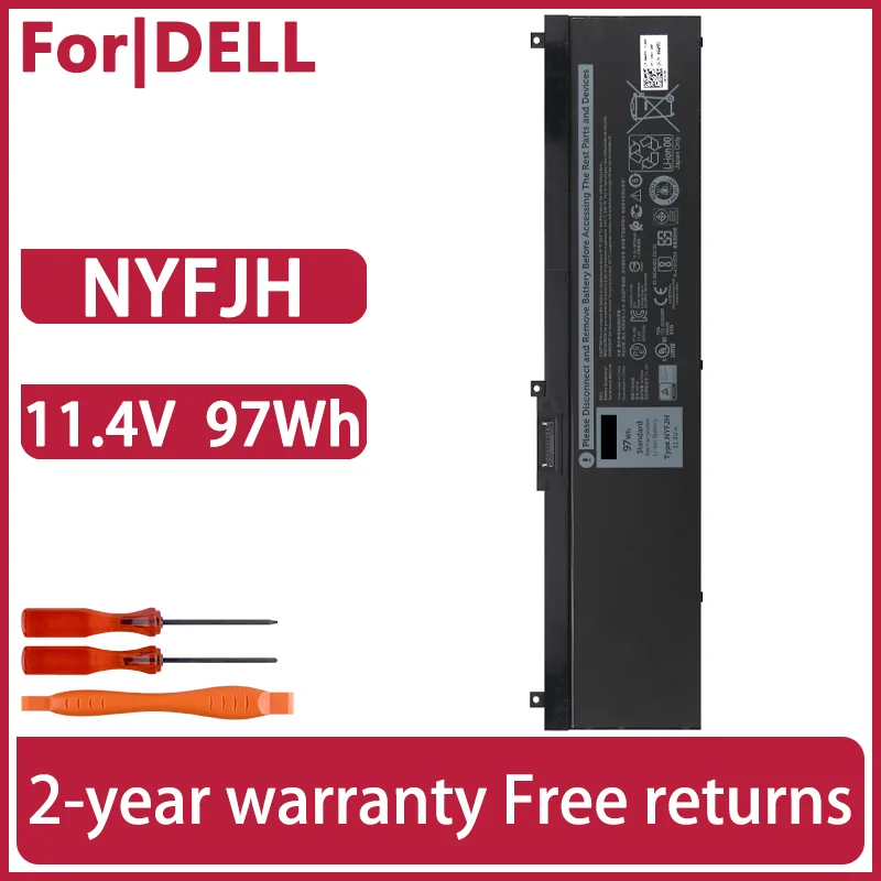 

NYFJH Laptop battery For Dell Precision 7530 7730 7540 7740 P34E P34E001 P34E002 P74F P74F001 P74F00 97Wh
