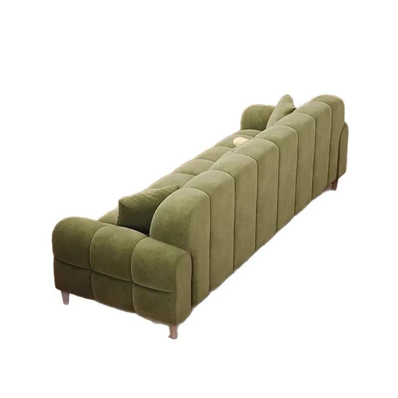 

Living room small apartment straight row piano key sofa combination simple modern fabric