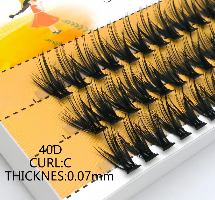 60 bundles/box Mink Eyelashes Natural 3D Russian Eyelash 20D Eyelash Cluster Individual Makeup tools Lashes Cilias wholesale