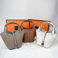 2024 New Women's Mini Basket Bag Versatile Crossbody Bag Simulation Leather Handbag Versatile Shoulder Casual Satchel