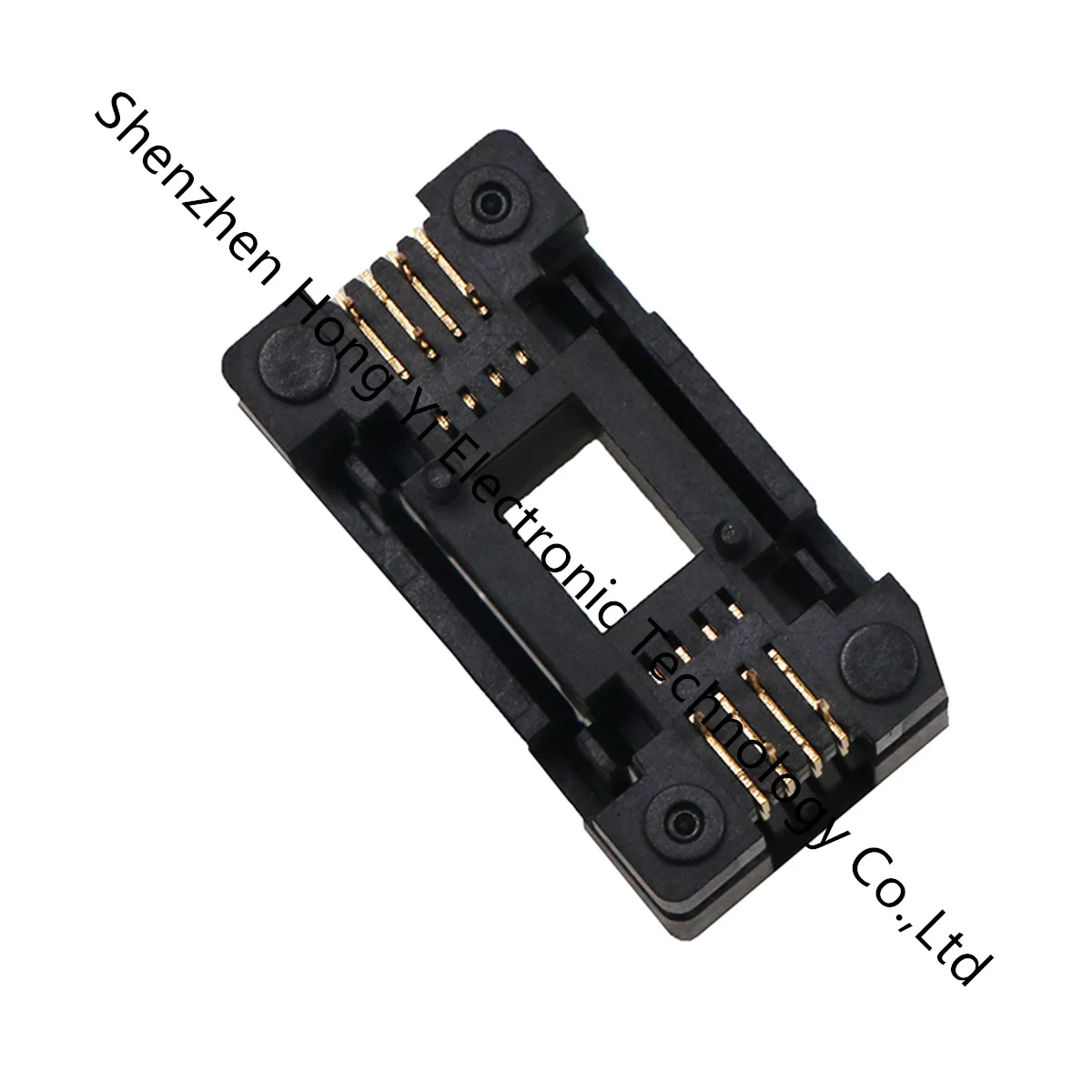 SOP8 Electronic component socket which is half the size of conventional SOP8 and is more accurate when placed in the
