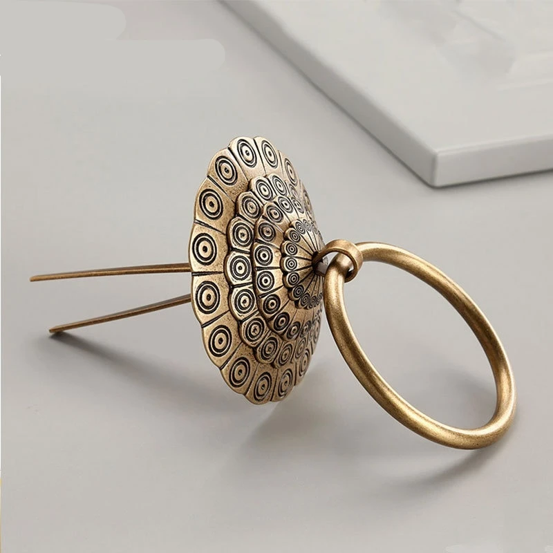 Chinese Antique Style Door Handle Wooden Door Brass Door Ring Knocker Villa Antique Bronze And Ancient Building Door Handle