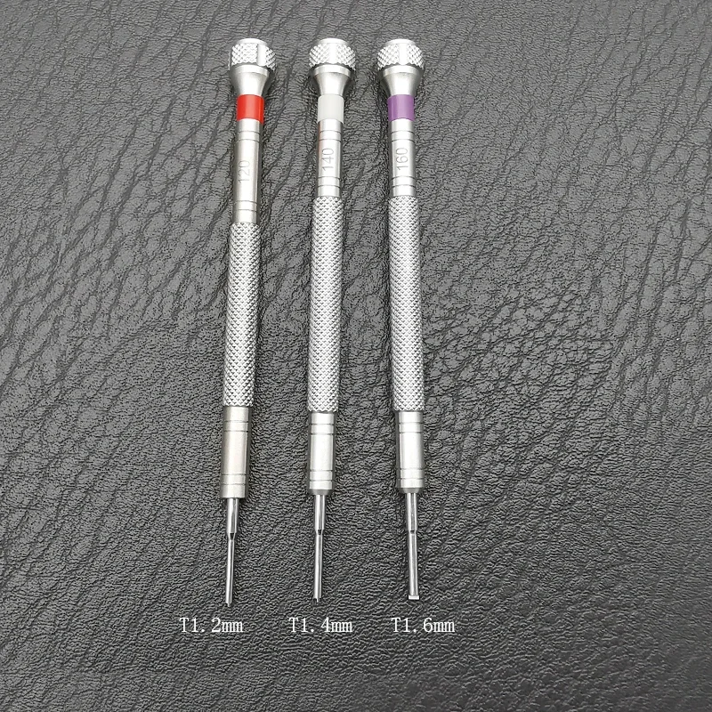 High Quality T Shape Blade Screwdriver For Watch Bracelet Band Screws 1.2mm 1.4mm 1.6mm, Watch Tools With PVC Tube Packing