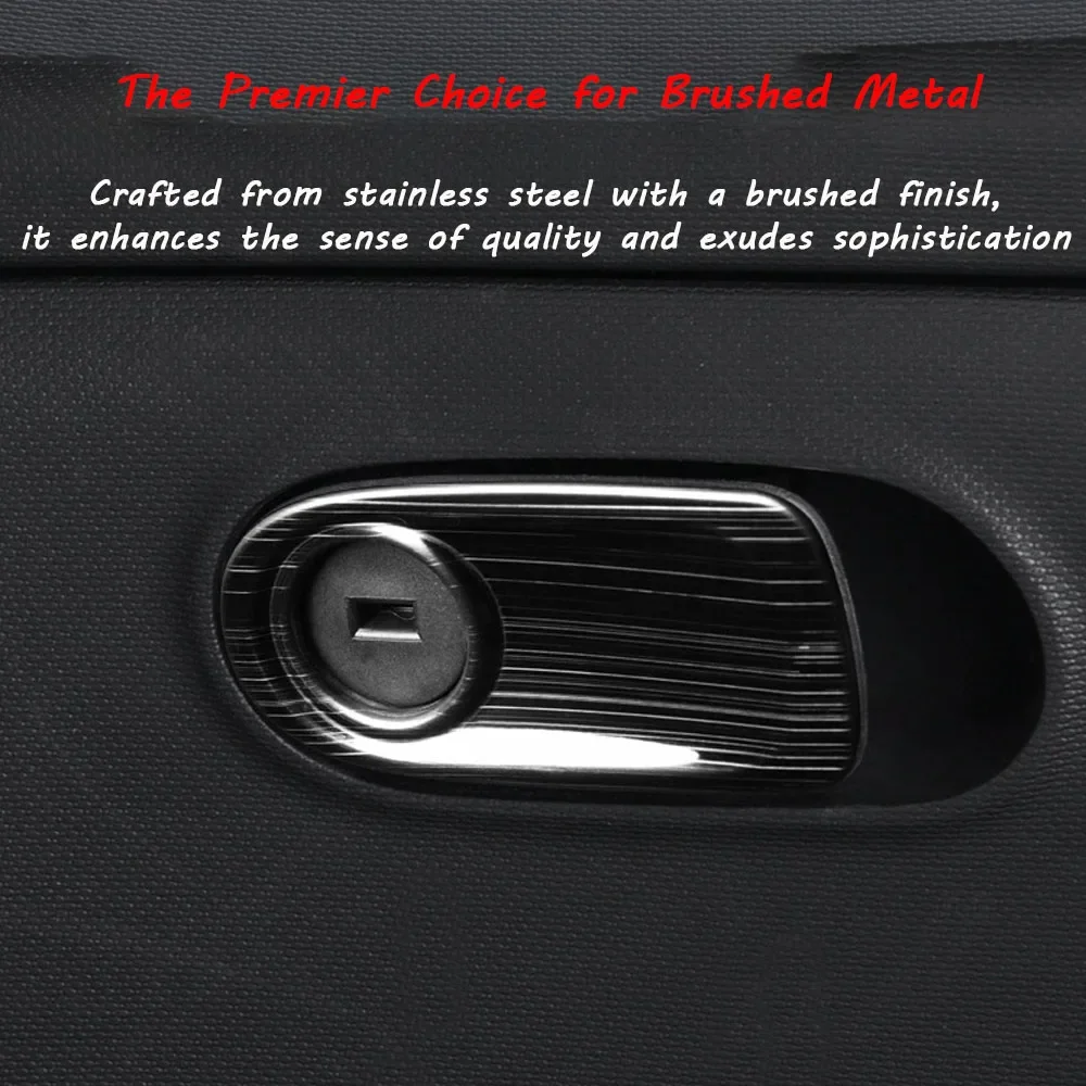 

Car Interior Decorative Handle Front Passenger Storage Compartment Stainless Steel For Mercedes-Benz Smart W453 2015-2020