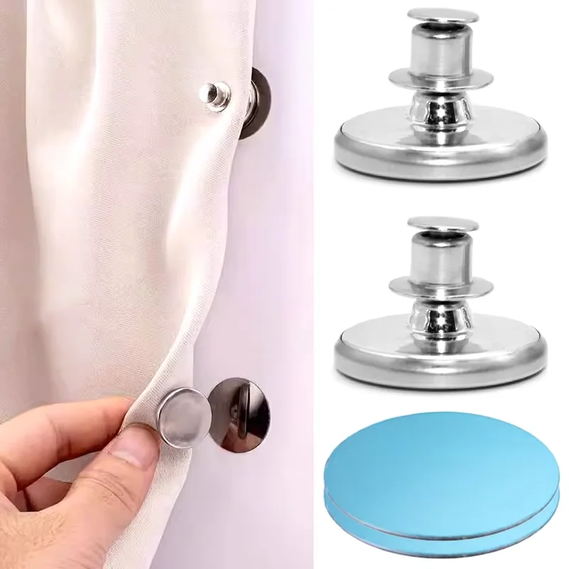 2/8 Pairs Magnetic Curtain Clips Detachable Fasteners for Light Blocking, Window Screen & Curtain Tiebacks