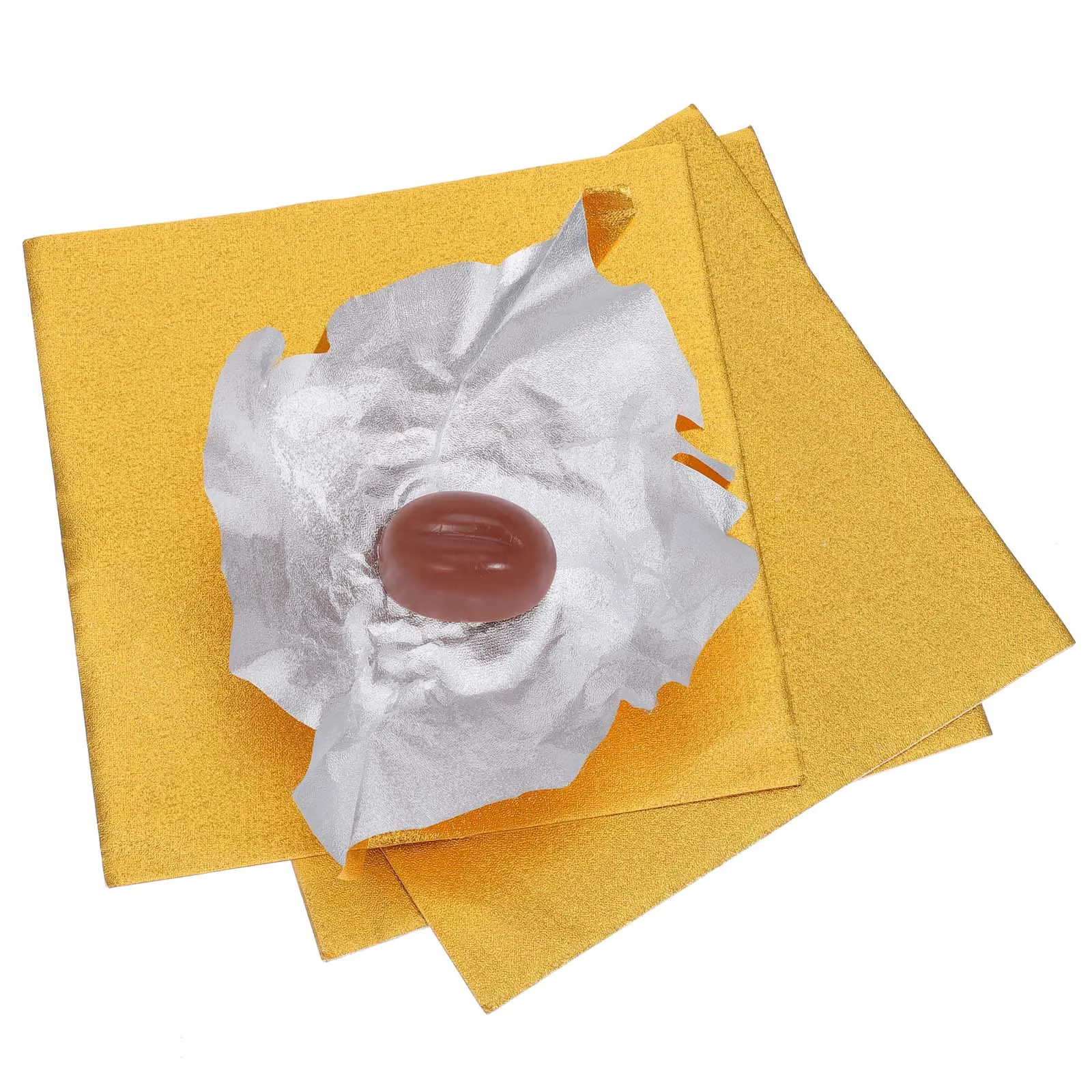 

200Pcs Gold Candy Foil Wrappers Premium Aluminum Foil Paper for Chocolate Wrapping Food Safe Moisture Proof Party Favors Wedding