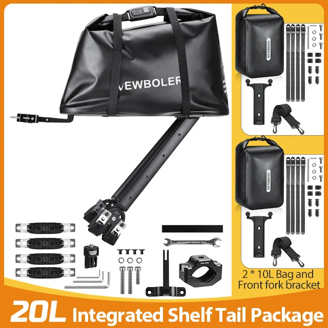 NEWBOLER Fahrradgepäckträger aus Aluminiumlegierung, 20 l, Passcode-Schloss, Bikepacking, geeignet für MTB und Kies, Fahrradträger