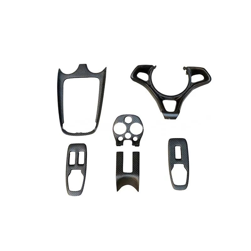 

6PCS Dry Carbon Fiber Center Console Steering Wheel Door Panel Interior Replacement Kit for Mclaren 540C 570S