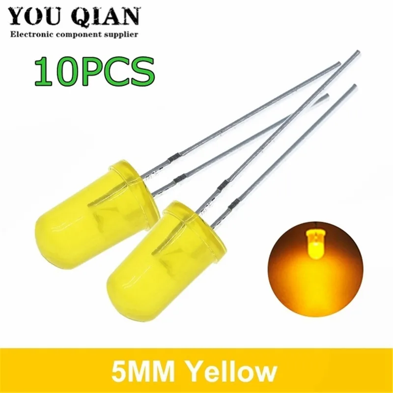 Kit Rupa-rupa Lampu Dioda LED 5MM Komponen Buatan Sendiri Komponen Kuning Putih Biru Hijau Baru Asli UNTUK Arduino