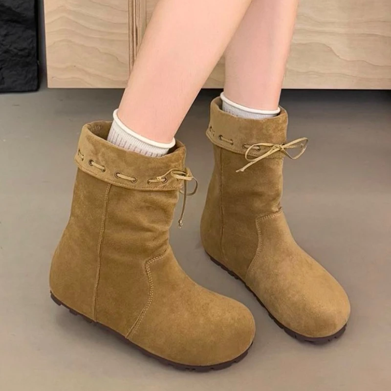 

Flats Women Ankle Boots Sport Sneaker Causal Suede Shoes Winter 2025 Trend Chelsea Boots Walking Comfort Mujer Zapatillas Botas