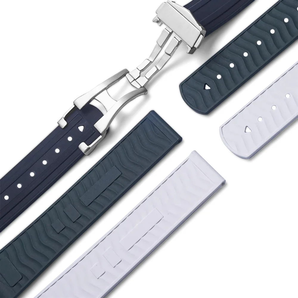 New Original Design For 20mm Omega Seamaster 300 FKM Rubber Strap FDA-Approved Fluoroelastomer Multi-Color Options image 5