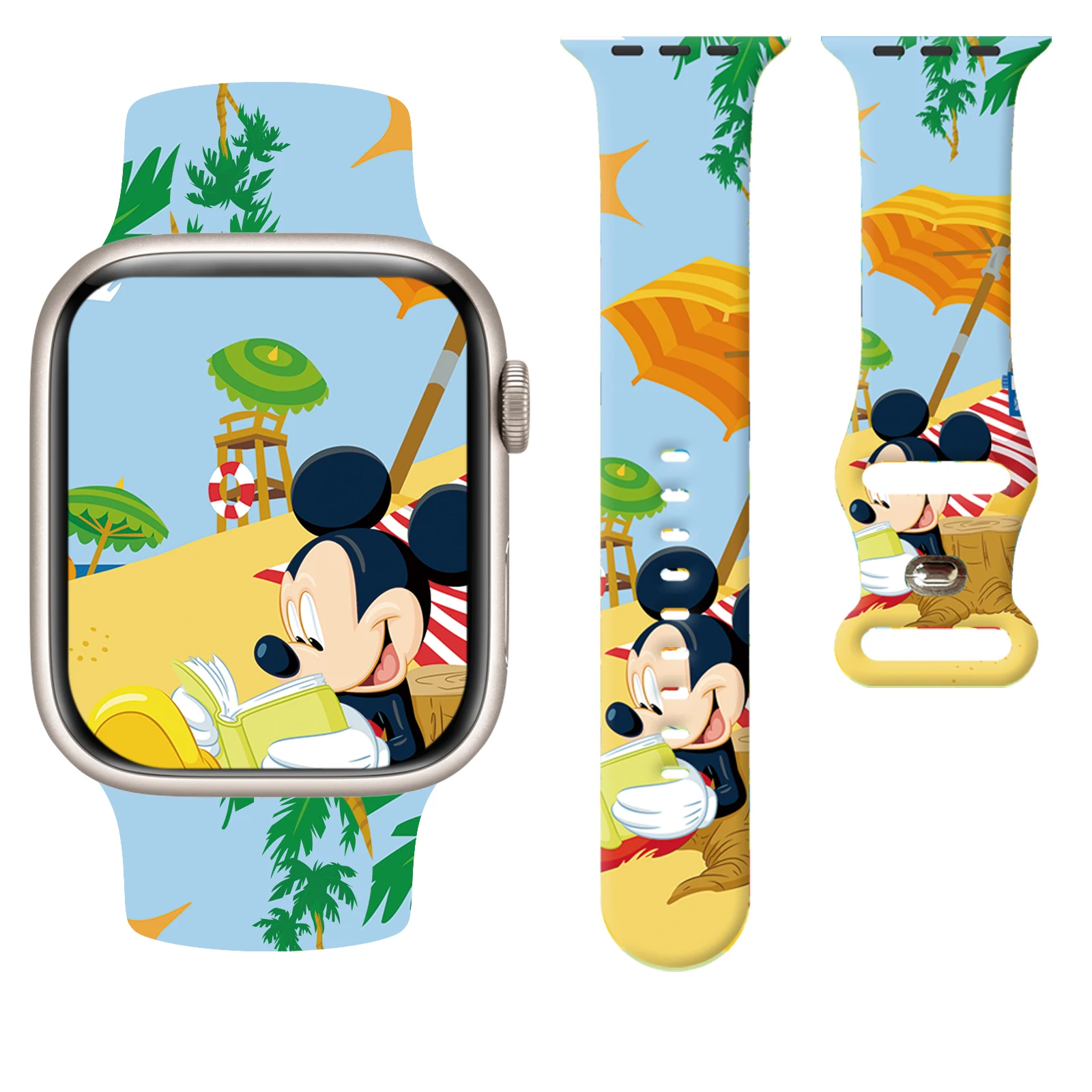 

Disney Mickey Club 2 printed watch strap for Apple Watch 11 10 9 8 7 Silicone Band Replaceable Bracelet for iWatch 46mm 44mm 42m