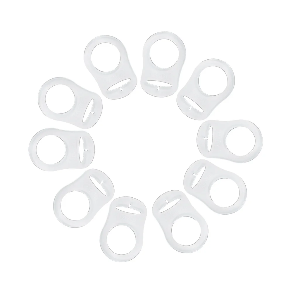 

15pcs Silicone Baby Pacifier Clips Holders Transparent Bpa-Free Easy Attach For Newborns Infant Soother Ring Accessory