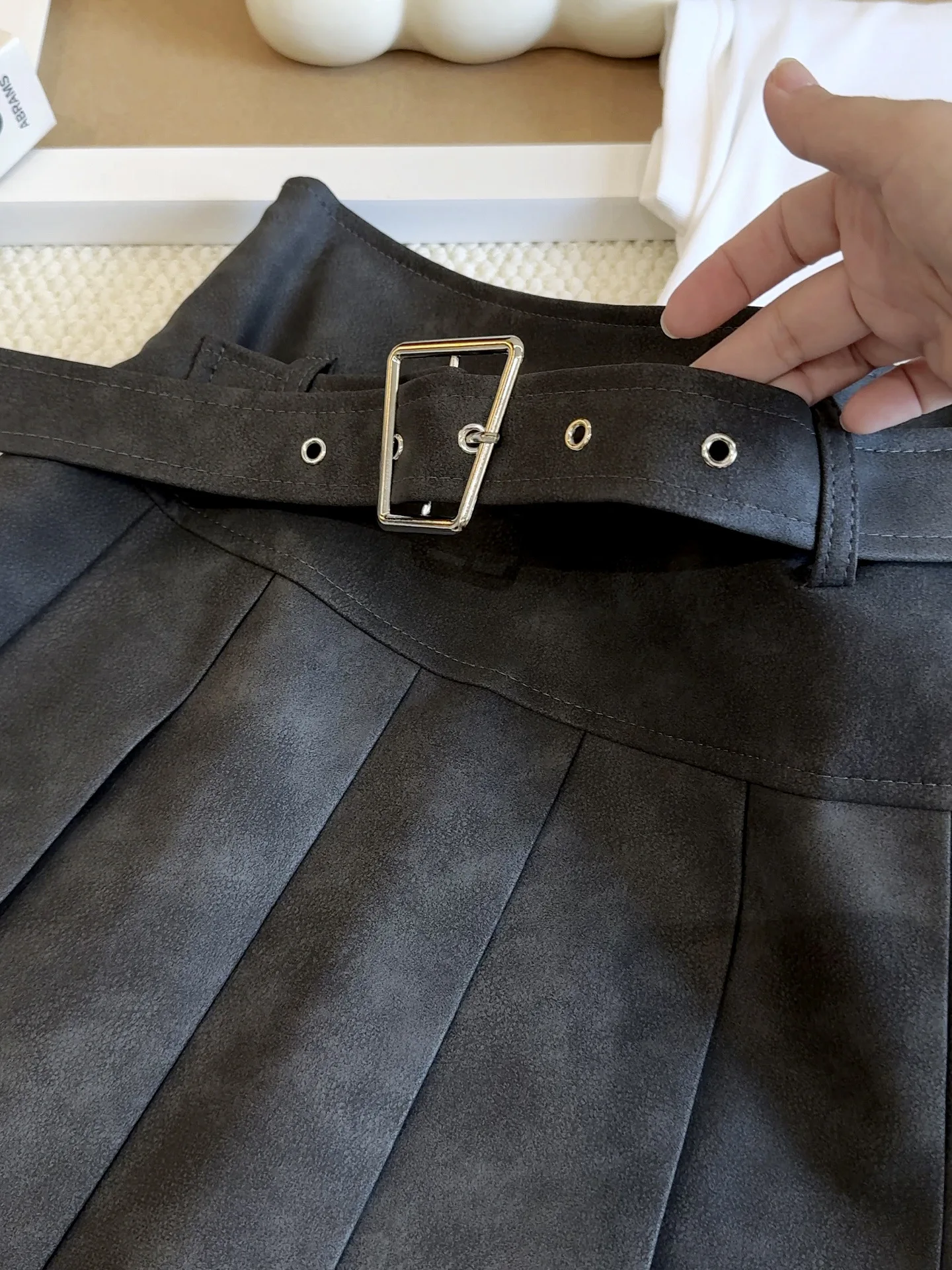 

Юбка миди с принтом тай-дай, женская короткая юбка из искусственной кожи, осенне-зимняя утягивающая юбка А-силуэта с высокой талией, плиссированная юбка