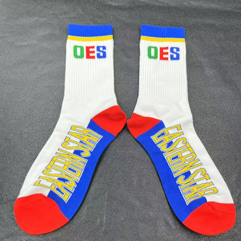 

OES Greek Letter Fashion University Oriental Star Logo Casual Socks Letter Cotton Socks