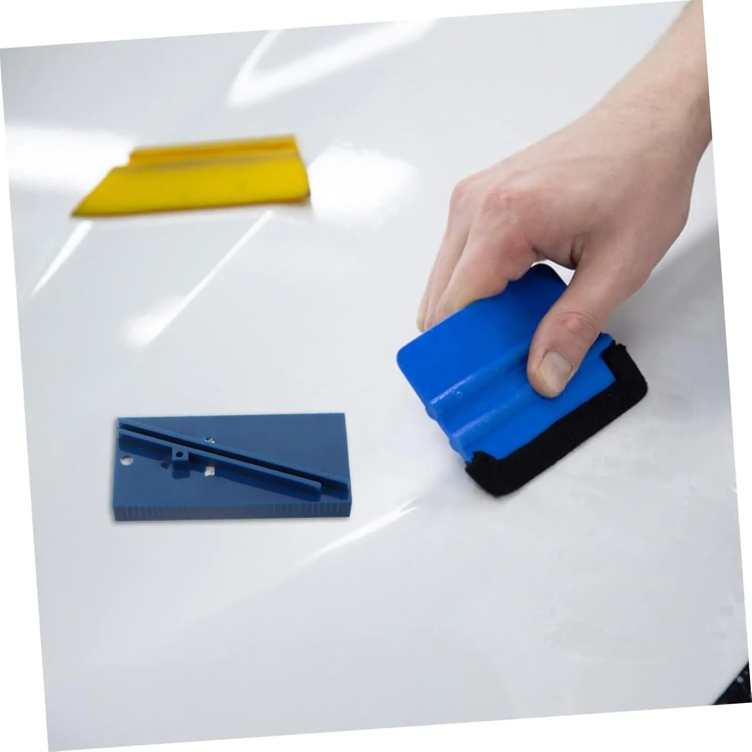 Picture 7: Car Wrap Plastic Squeegee Trimmer Window Tinting Tool Skiving Edge Sharpener Hard Card Plastic Scraper Sharpening Tool 1-3pcs
