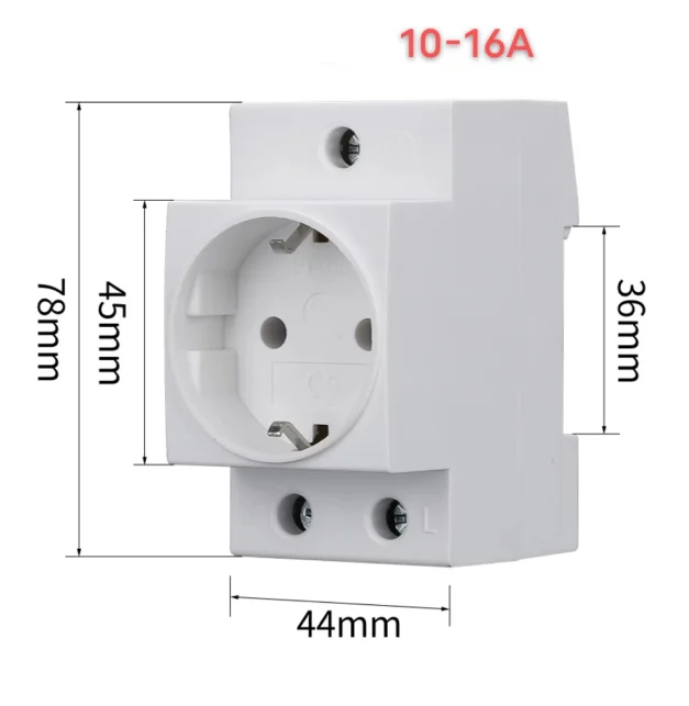 Protective Contact Outlet Earthing Contact Socket Enhanced Safety with Protective Contact DIN Rail Socket and Easy Installation