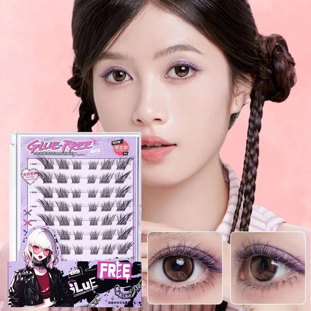 接着剤不要のつけまつげ自己粘着カラフルな大きなスタイル甘いまつげコスプレメイクアップ音楽キャパシティフェスティバルクールコ N0Y2