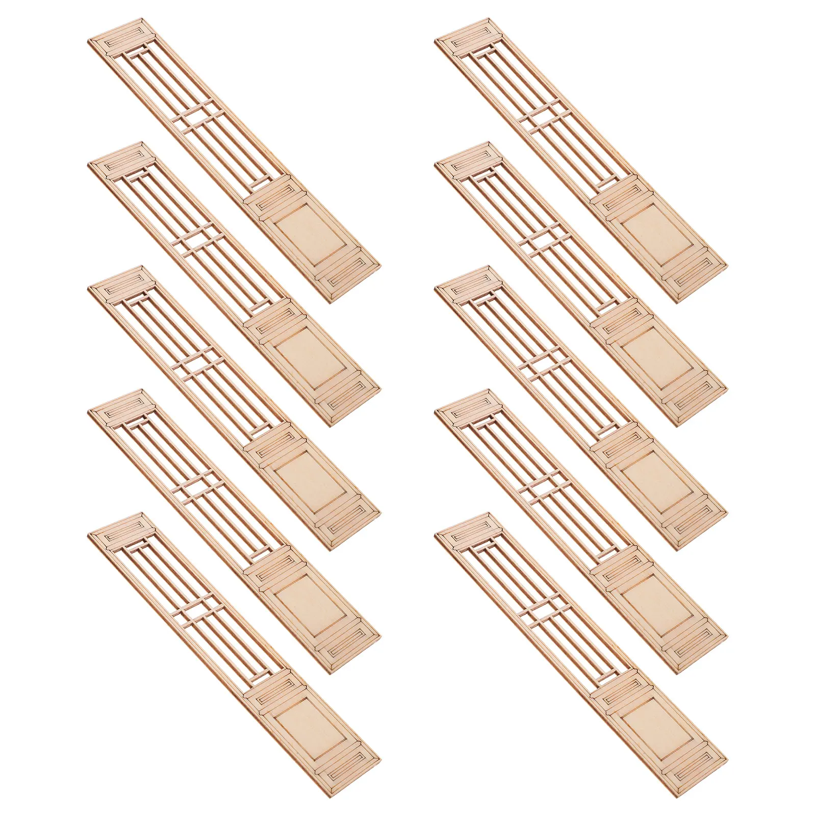 

10pcs Miniature Wooden Divider Micro Landscape Supplies Handcrafted Chinese Style Dollhouse Furniture Fairy Garden Decor Mini