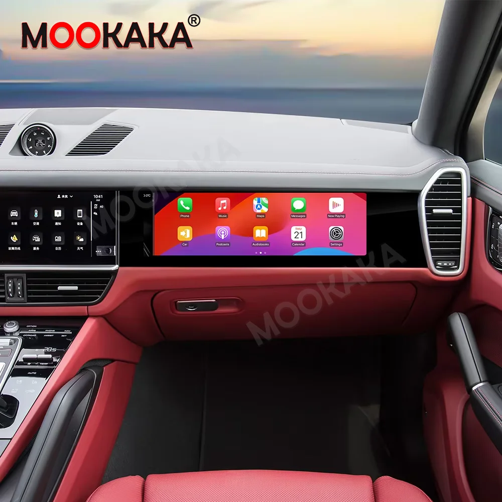 Android Auto Co-pilot Entertainment Screen For Porsche Cayenne 2018-2023 Carplay Car Stereo Multimedia Player GPS Navi Head Unit