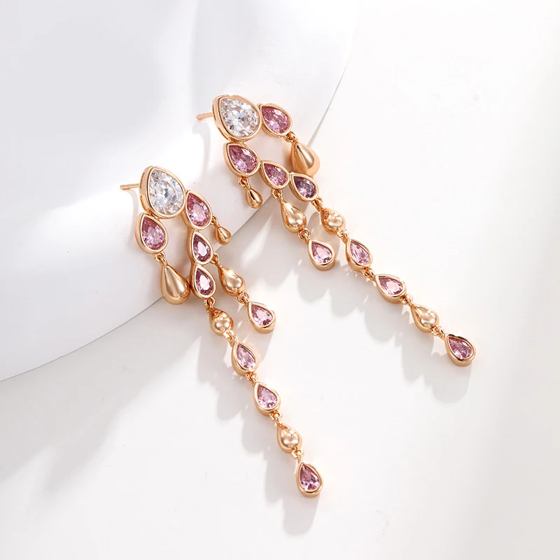 

New Earrings, With A Light And Luxurious Temperament, Featuring Long Tassels And A Grand Retro Style For Women