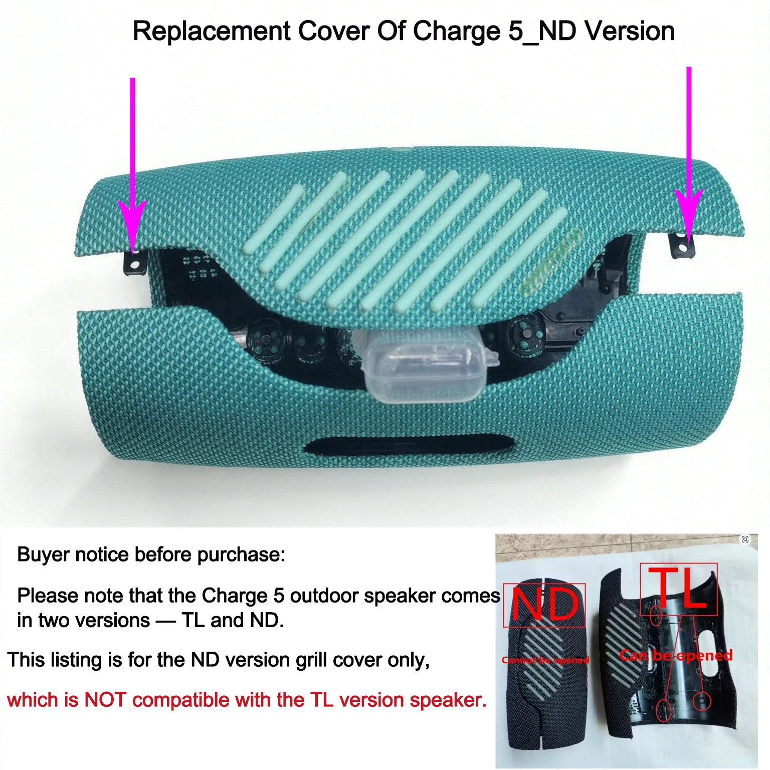 Copertura in Tessuto Sostituib - Jbl Speaker Charge 5 recensione e prezzo