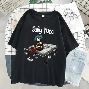 T shirt kadın baskı, Sally Yüz t shirt komik rahat kısa kollu giyim sokak tüm, yaz moda 8 en çok satılan, sally face gömlek - №6