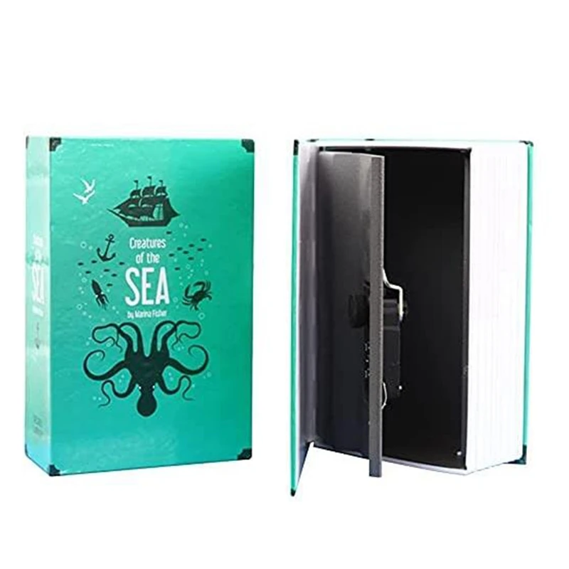 FULL-Dictionary Book Safe Storage Box,  Safe With 3 Digital Combination Lock, Anti-Theft Safe Secret Box