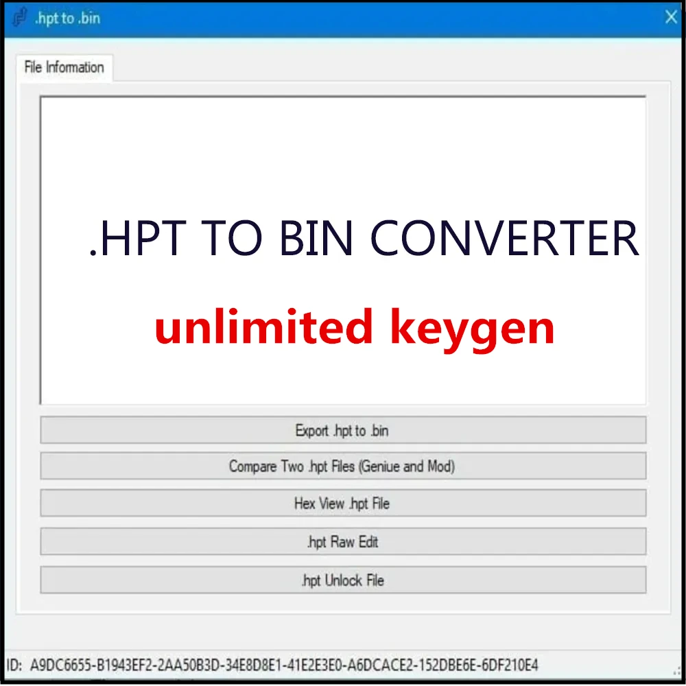 

HPT TO BIN CONVERTER With Unlimited Keygen Compare Genuine and Modified Files Tuner Unlock Hpt Raw Edit for Multiple Laptops