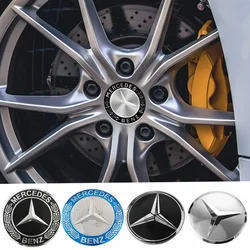 4pcs 56mm Car Wheel Center Hub Cap Stickers Styling For Mercedes Benz AMG W203 W206 W220 W205 Smart W211 W212 W168 Accessories