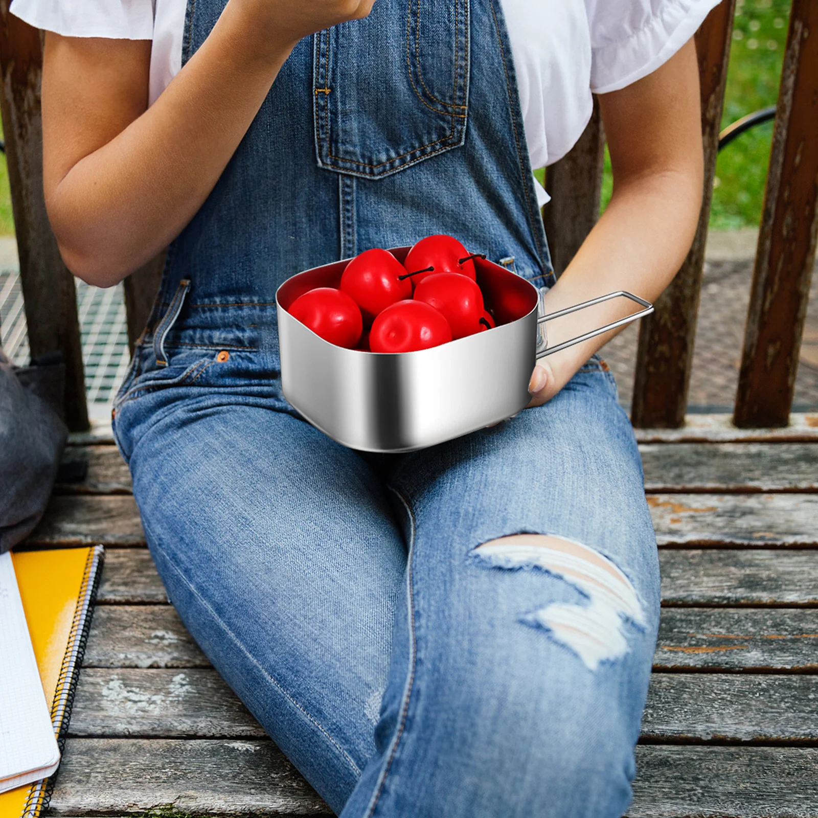 950 مللي كامل صندوق غداء من الألومنيوم مقاومة للحرارة حاوية طعام محمولة للتخييم التنزه مكتب بينتو صندوق معدات المغامرة في الهواء الطلق #1